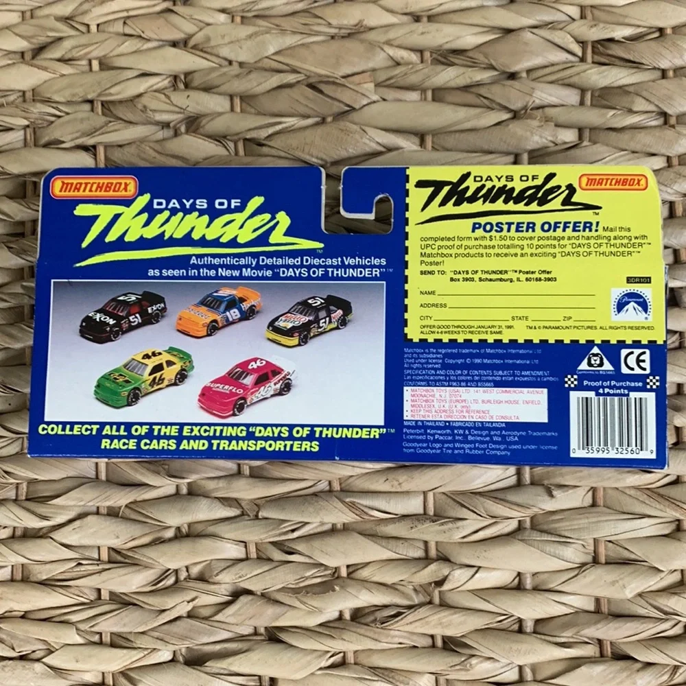 Matchbox Days Of Thunder City Chevrolet Team Transport Race Car Truck Metal New